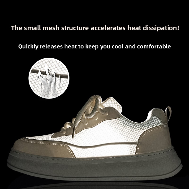 Men Shoes Eu To Us Size - Мужские дышащие сетчатые кроссовки на платформе,