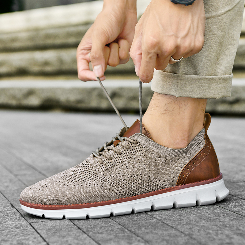 Men Shoes Classic - Мужские повседневные туфли-броги: классические, дышащие, с