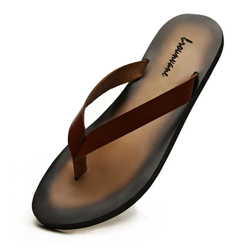 Men Shoes Classic - Классические мужские тапочки из натуральной кожи,