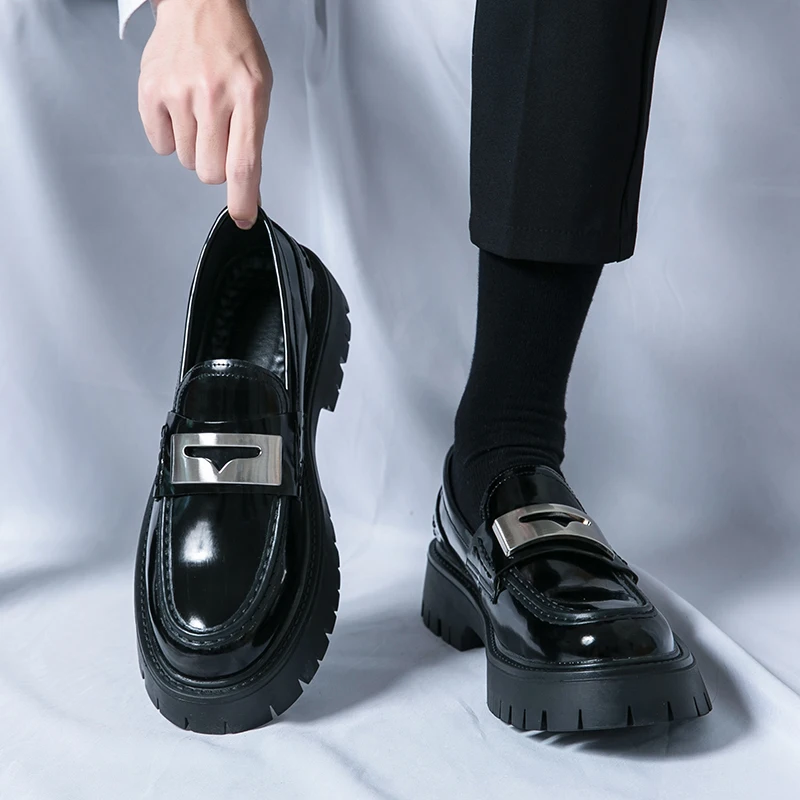 Men Shoes Prada - Новые мужские модельные кожаные туфли на