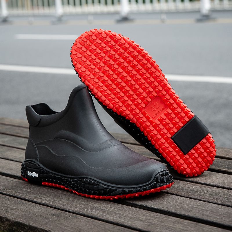 Men Shoes Offer - Офисные короткие резиновые сапоги в корейском