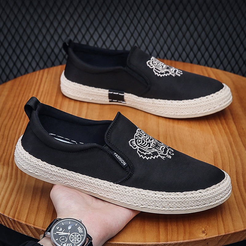 Черная дышащая мужская обувь,  – обзор и цена Men Shoes Loafers