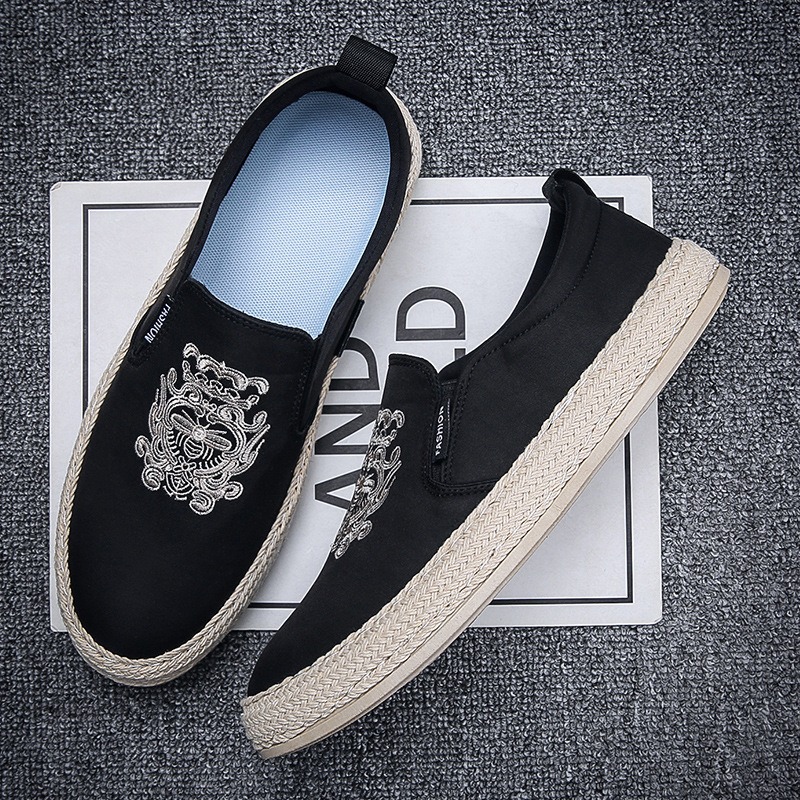 Черная дышащая мужская обувь,  – обзор и цена Men Shoes Loafers