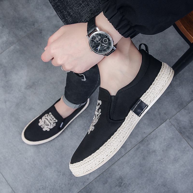 Черная дышащая мужская обувь,  – обзор и цена Men Shoes Loafers
