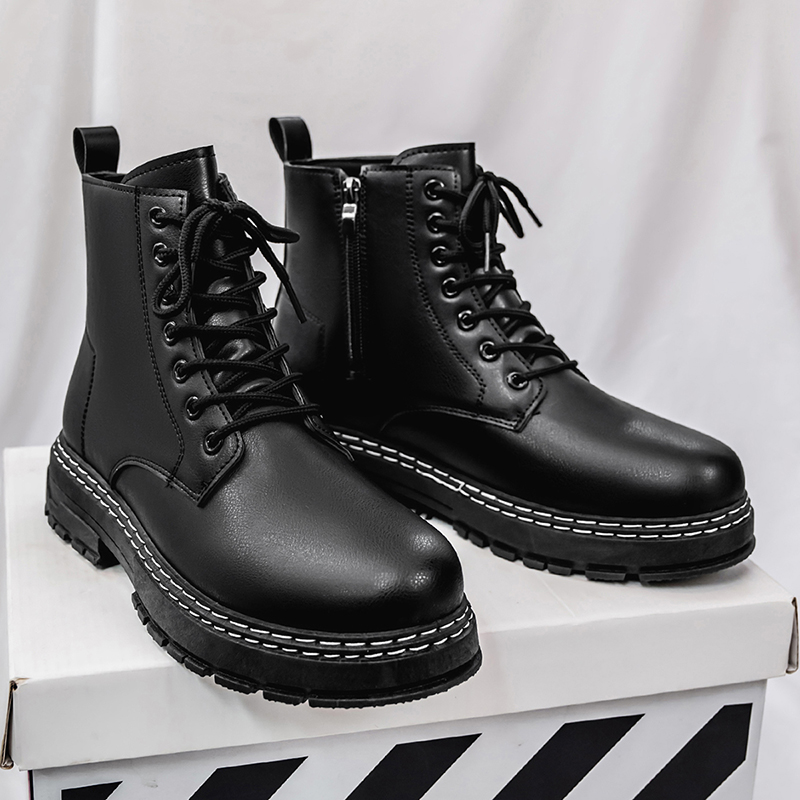 Мужские 4-сезонные черные мото – обзор и цена Men Shoes Classic
