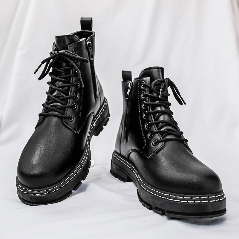 Мужские 4-сезонные черные мото – обзор и цена Men Shoes Classic
