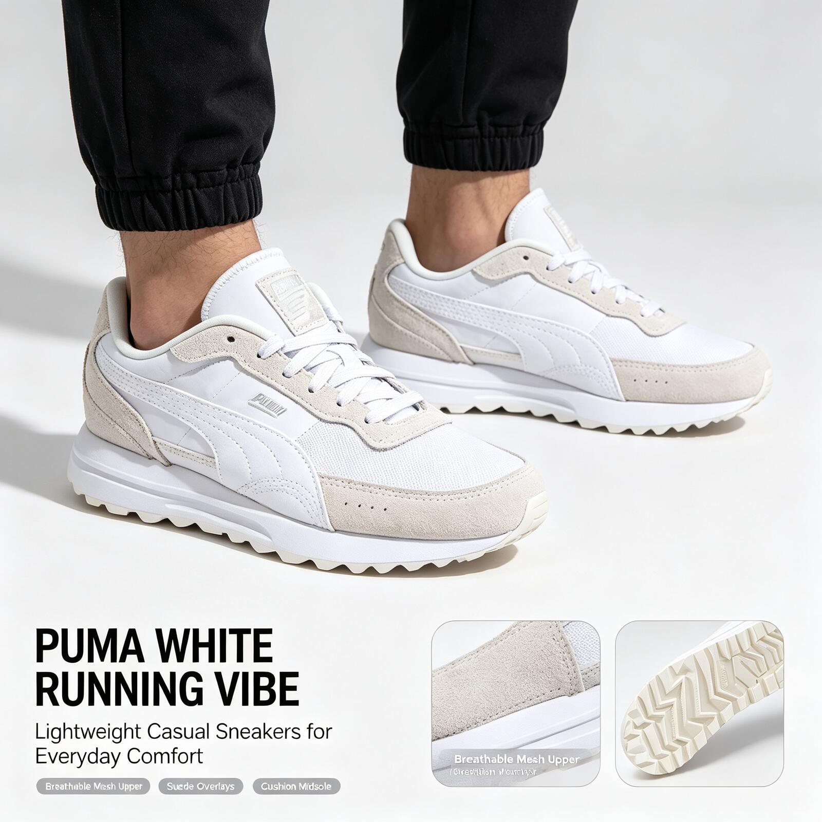 Новые популярные белые легкие  – обзор и цена Men'S Shoes Puma Sneakers