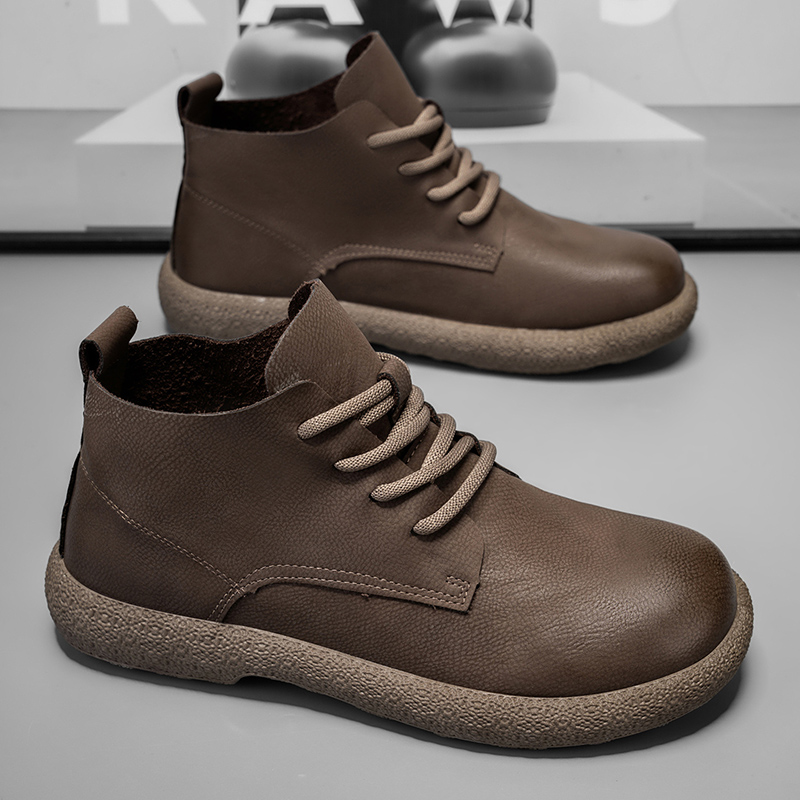 Мужские ботильоны Коричневые к – обзор и цена Men'S Shoes No Laces