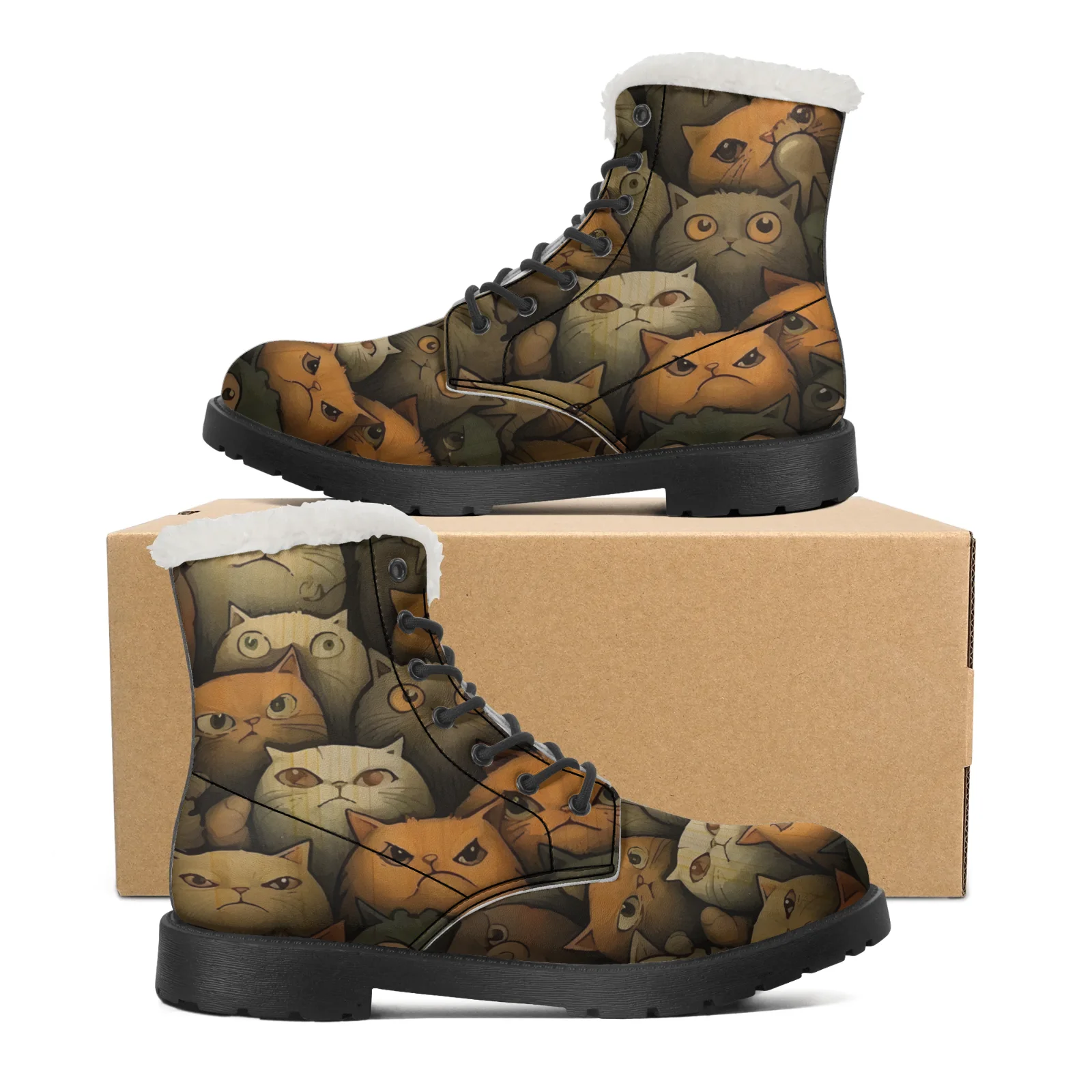 Плюшевые зимние ботинки с прин – обзор и цена Men Shoes Eu To Us Size