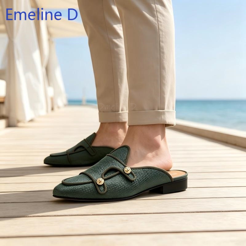 Текстильные мюли без задника с – обзор и цена Men Shoes Loafers