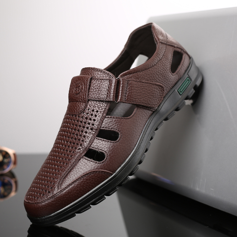 Мужские сандалии из натурально – обзор и цена Men Shoes Eu To Us Size