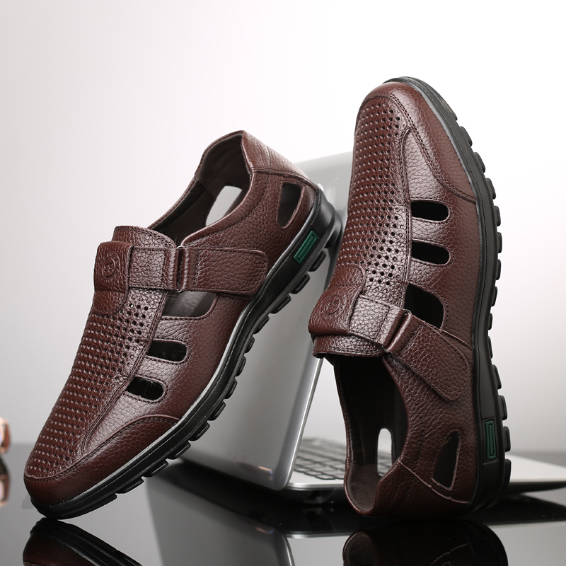 Мужские сандалии из натурально – обзор и цена Men Shoes Eu To Us Size