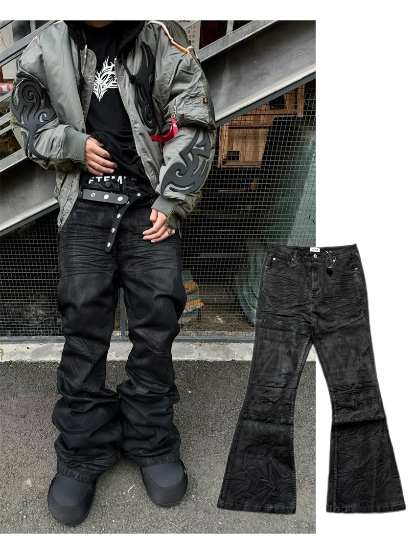 Джинсы с микро-клеш с покрытие – обзор и цена Men Shoes Jeans